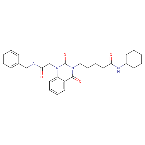 5-{1-[(benzylcarbamoyl)methyl]-2,4-dioxo-1,2,3,4-tetrahydroquinazolin-3-yl}-N-cyclohexylpentanamide