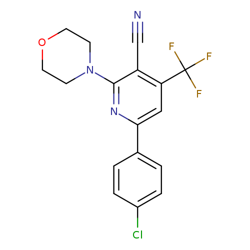 6-(4-chlorophenyl)-2-(morpholin-4-yl)-4-(trifluoromethyl)pyridine-3-carbonitrile