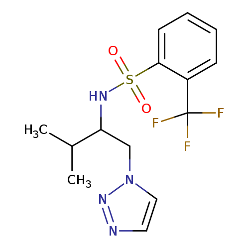 N-[3-methyl-1-(1H-1,2,3-triazol-1-yl)butan-2-yl]-2-(trifluoromethyl)benzene-1-sulfonamide