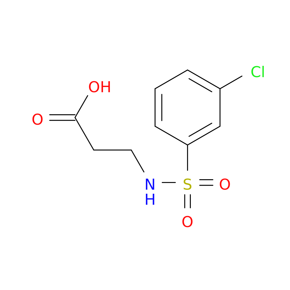 3-(3-chlorobenzenesulfonamido)propanoic acid