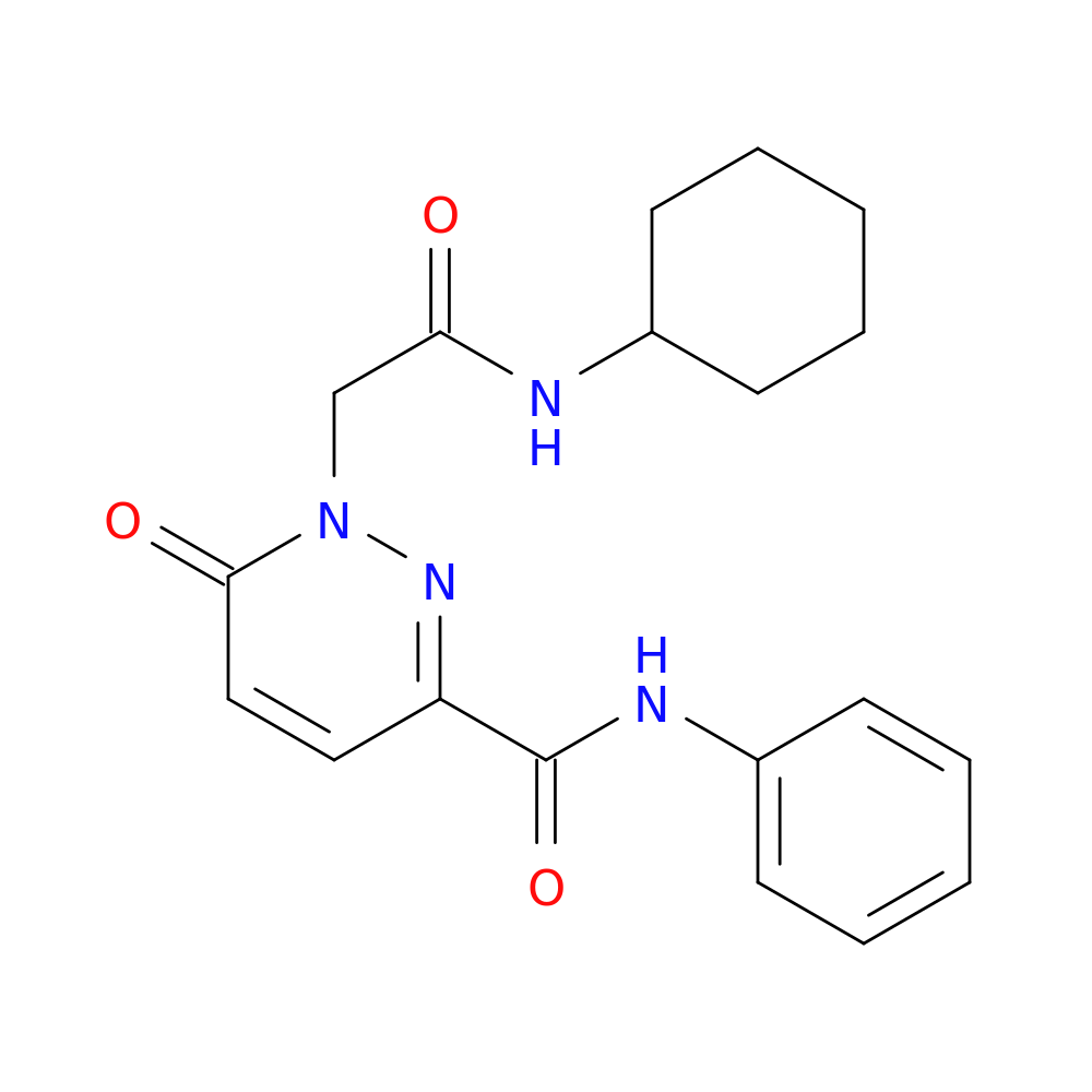 1-[(cyclohexylcarbamoyl)methyl]-6-oxo-N-phenyl-1,6-dihydropyridazine-3-carboxamide
