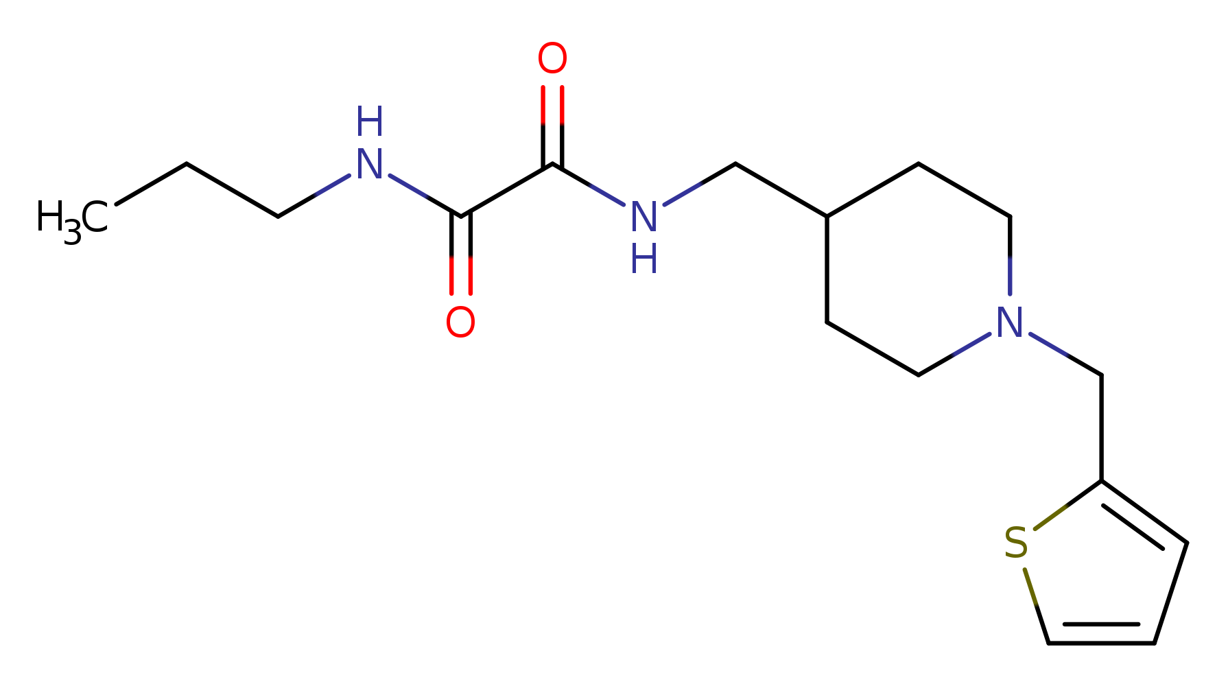 N-propyl-N'-({1-[(thiophen-2-yl)methyl]piperidin-4-yl}methyl)ethanediamide