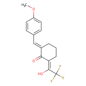 2-(4-methoxybenzylidene)-6-(2,2,2-trifluoro-1-hydroxyethylidene)cyclohexanone