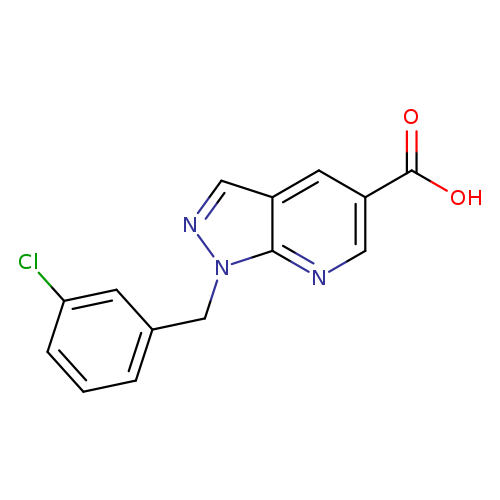 1-[(3-chlorophenyl)methyl]-1H-pyrazolo[3,4-b]pyridine-5-carboxylic acid