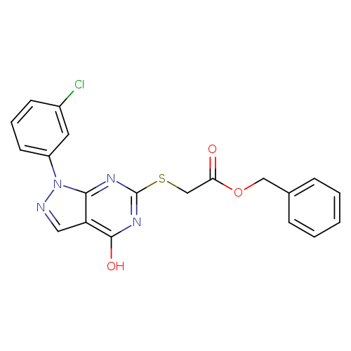 benzyl 2-{[1-(3-chlorophenyl)-4-hydroxy-1H-pyrazolo[3,4-d]pyrimidin-6-yl]sulfanyl}acetate