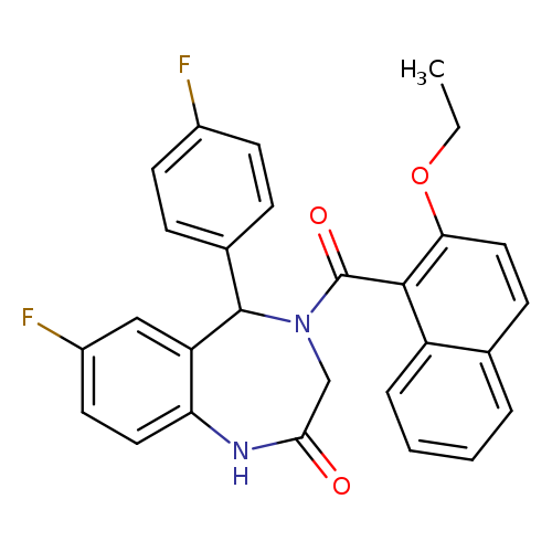 4-(2-ethoxynaphthalene-1-carbonyl)-7-fluoro-5-(4-fluorophenyl)-2,3,4,5-tetrahydro-1H-1,4-benzodiazepin-2-one