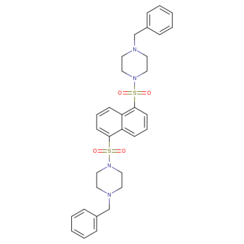 1-benzyl-4-({5-[(4-benzylpiperazin-1-yl)sulfonyl]naphthalen-1-yl}sulfonyl)piperazine