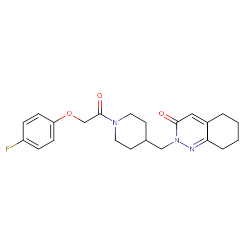 2-({1-[2-(4-fluorophenoxy)acetyl]piperidin-4-yl}methyl)-2,3,5,6,7,8-hexahydrocinnolin-3-one