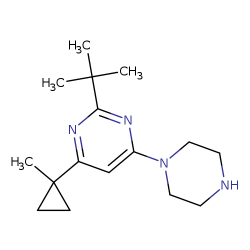 2-(tert-Butyl)-4-(1-methylcyclopropyl)-6-(piperazin-1-yl)pyrimidine