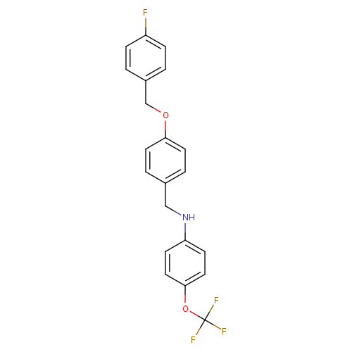 N-({4-[(4-fluorophenyl)methoxy]phenyl}methyl)-4-(trifluoromethoxy)aniline