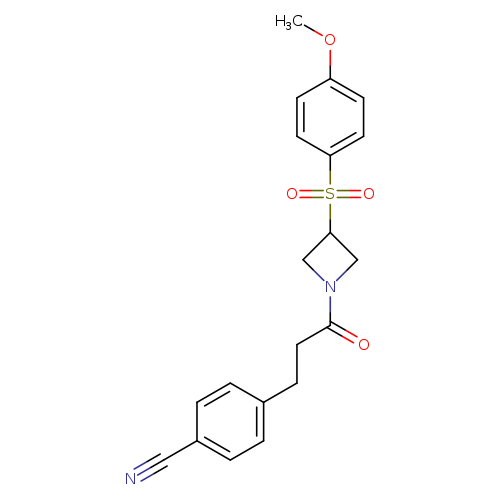 4-{3-[3-(4-methoxybenzenesulfonyl)azetidin-1-yl]-3-oxopropyl}benzonitrile
