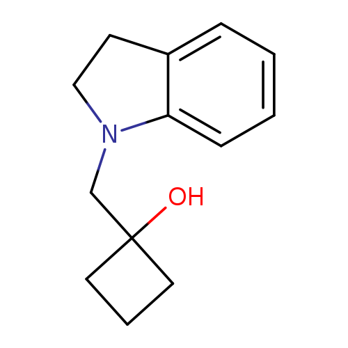 "1-[(2,3-dihydro-1H-indol-1-yl)methyl]cyclobutan-1-ol"
