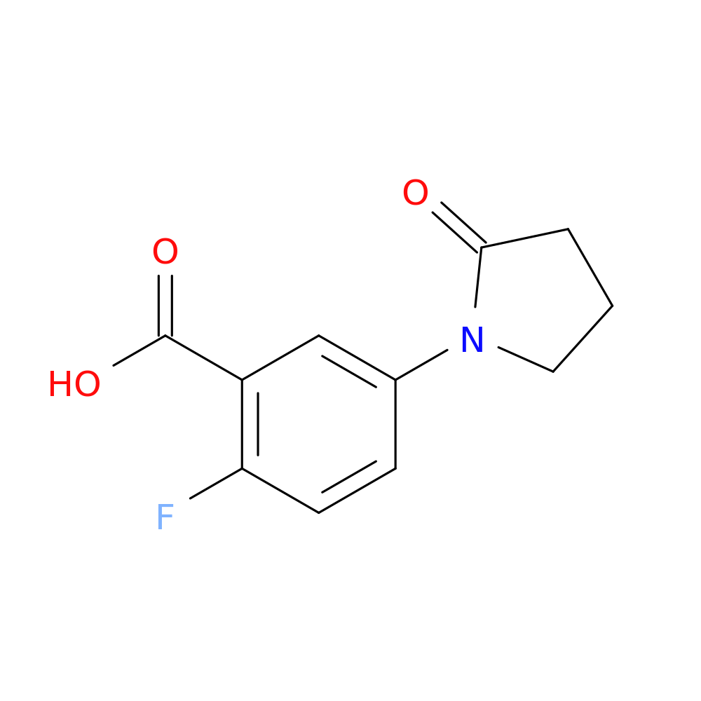 2-Fluoro-5-(2-oxopyrrolidin-1-yl)benzoic acid