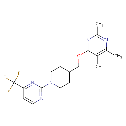 2,4,5-trimethyl-6-({1-[4-(trifluoromethyl)pyrimidin-2-yl]piperidin-4-yl}methoxy)pyrimidine