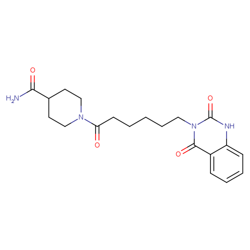 1-[6-(2,4-dioxo-1,2,3,4-tetrahydroquinazolin-3-yl)hexanoyl]piperidine-4-carboxamide