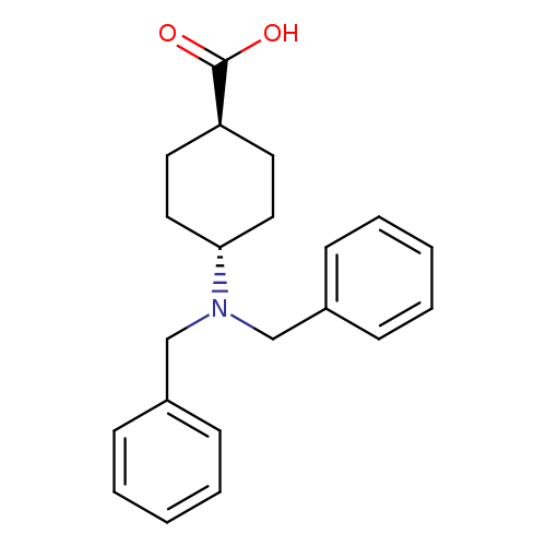 Cyclohexanecarboxylic acid, 4-[bis(phenylmethyl)amino]-, trans-