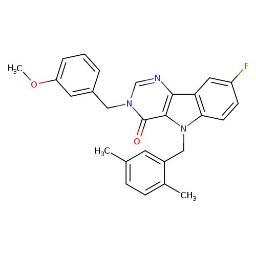 5-[(2,5-dimethylphenyl)methyl]-8-fluoro-3-[(3-methoxyphenyl)methyl]-3H,4H,5H-pyrimido[5,4-b]indol-4-one