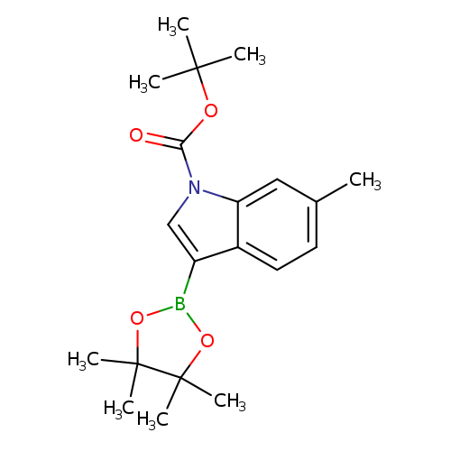 1H-​Indole-​1-​carboxylic acid, 6-​methyl-​3-​(4,​4,​5,​5-​tetramethyl-​1,​3,​2-​dioxaborolan-​2-​yl)​-​, 1,​1-​dimethylethyl ester