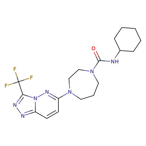 N-cyclohexyl-4-[3-(trifluoromethyl)-[1,2,4]triazolo[4,3-b]pyridazin-6-yl]-1,4-diazepane-1-carboxamide