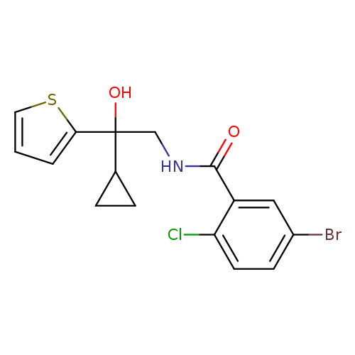 5-bromo-2-chloro-N-[2-cyclopropyl-2-hydroxy-2-(thiophen-2-yl)ethyl]benzamide