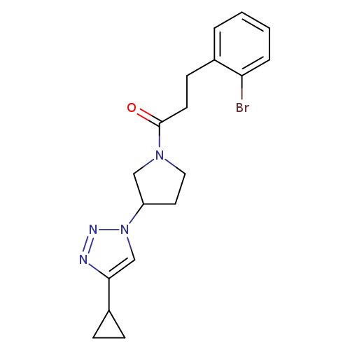 3-(2-bromophenyl)-1-[3-(4-cyclopropyl-1H-1,2,3-triazol-1-yl)pyrrolidin-1-yl]propan-1-one