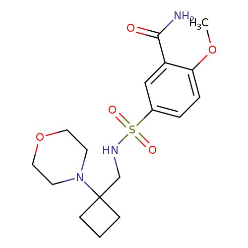 2-methoxy-5-({[1-(morpholin-4-yl)cyclobutyl]methyl}sulfamoyl)benzamide