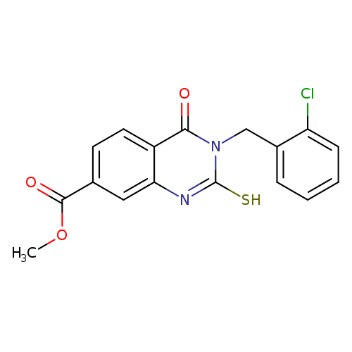 methyl 3-[(2-chlorophenyl)methyl]-4-oxo-2-sulfanyl-3,4-dihydroquinazoline-7-carboxylate