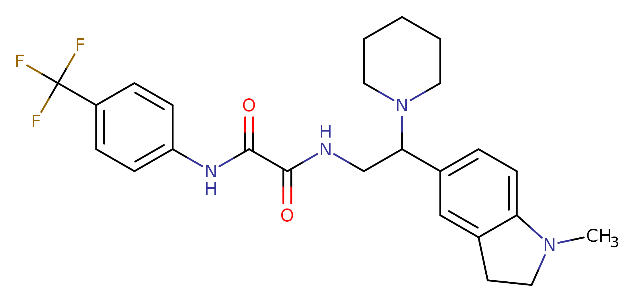 N-[2-(1-methyl-2,3-dihydro-1H-indol-5-yl)-2-(piperidin-1-yl)ethyl]-N'-[4-(trifluoromethyl)phenyl]ethanediamide