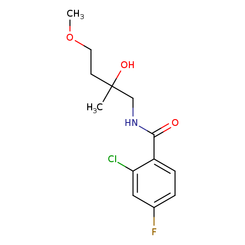 2-chloro-4-fluoro-N-(2-hydroxy-4-methoxy-2-methylbutyl)benzamide