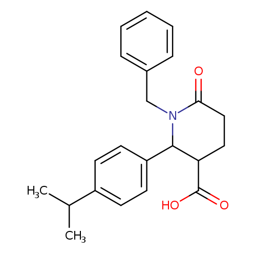 1-benzyl-6-oxo-2-[4-(propan-2-yl)phenyl]piperidine-3-carboxylic acid