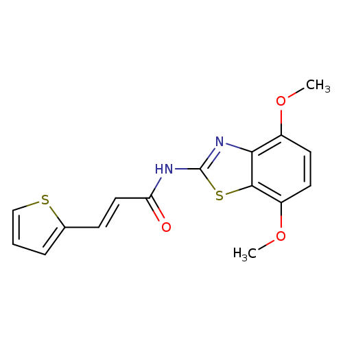 (2E)-N-(4,7-dimethoxy-1,3-benzothiazol-2-yl)-3-(thiophen-2-yl)prop-2-enamide