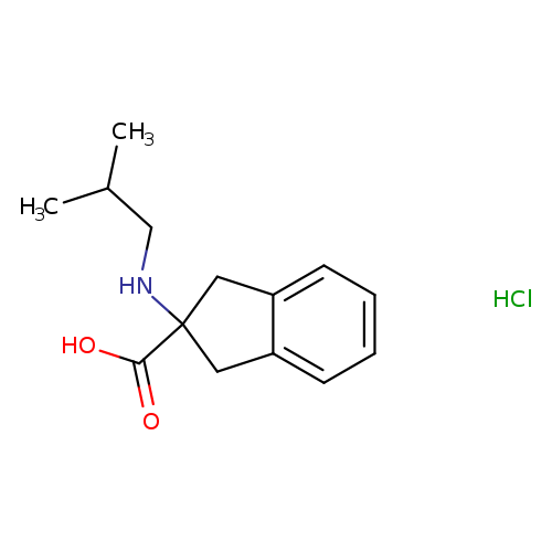 2-[(2-methylpropyl)amino]-2,3-dihydro-1H-indene-2-carboxylic acid hydrochloride
