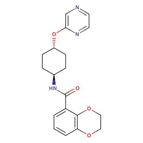 N-[(1r,4r)-4-(pyrazin-2-yloxy)cyclohexyl]-2,3-dihydro-1,4-benzodioxine-5-carboxamide