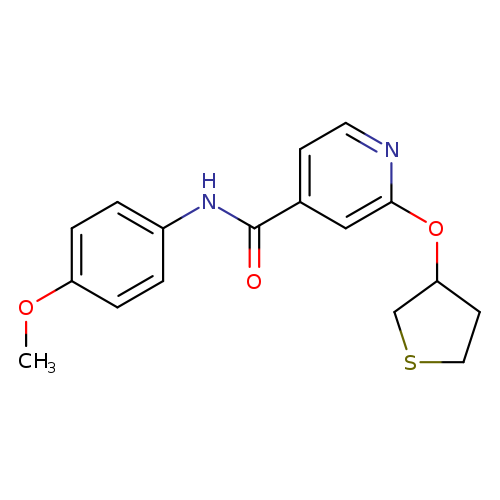 N-(4-methoxyphenyl)-2-(thiolan-3-yloxy)pyridine-4-carboxamide