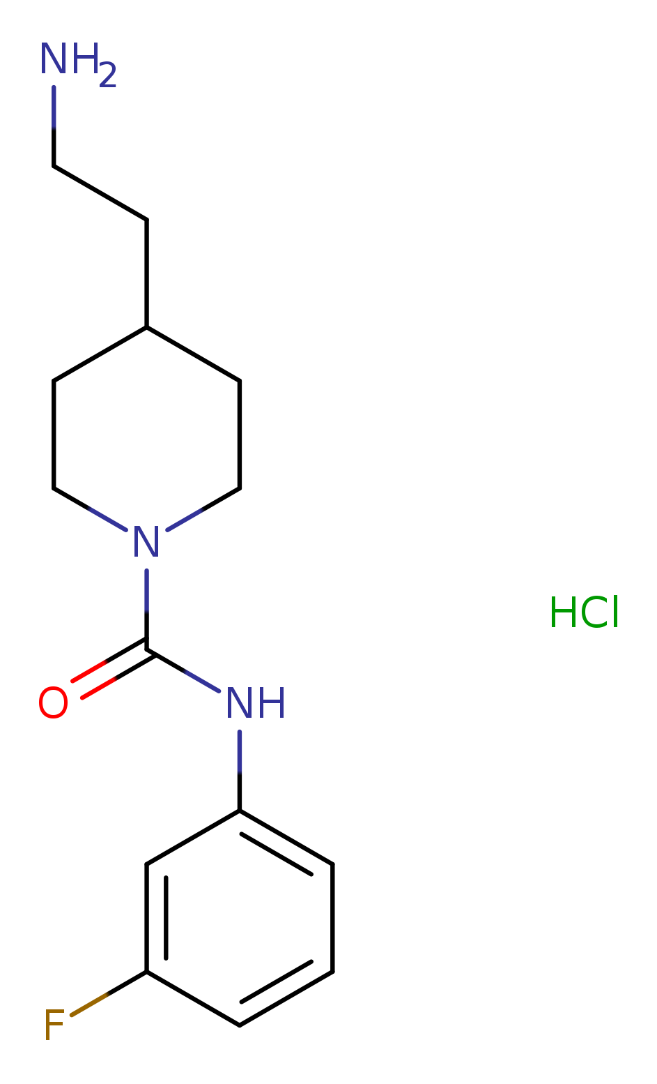 4-(2-aminoethyl)-N-(3-fluorophenyl)piperidine-1-carboxamide hydrochloride