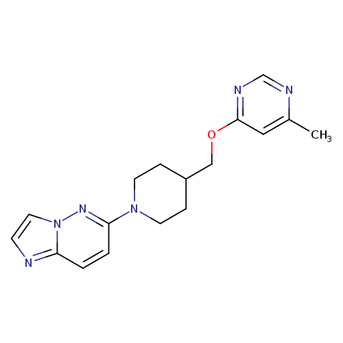 4-[(1-{imidazo[1,2-b]pyridazin-6-yl}piperidin-4-yl)methoxy]-6-methylpyrimidine