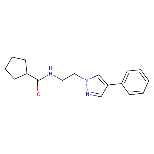 N-[2-(4-phenyl-1H-pyrazol-1-yl)ethyl]cyclopentanecarboxamide