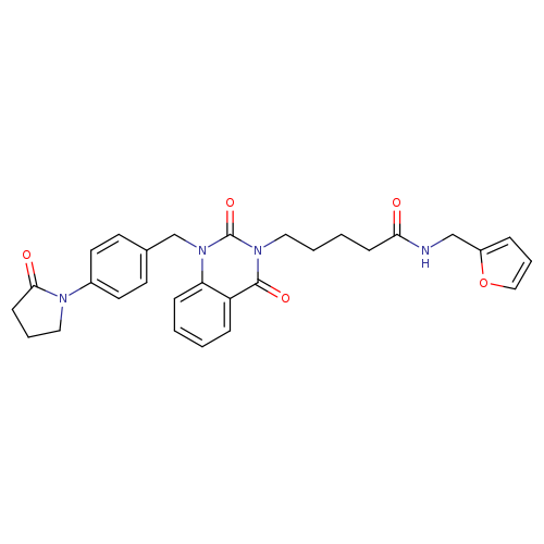 5-(2,4-dioxo-1-{[4-(2-oxopyrrolidin-1-yl)phenyl]methyl}-1,2,3,4-tetrahydroquinazolin-3-yl)-N-[(furan-2-yl)methyl]pentanamide