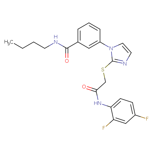 N-butyl-3-[2-({[(2,4-difluorophenyl)carbamoyl]methyl}sulfanyl)-1H-imidazol-1-yl]benzamide