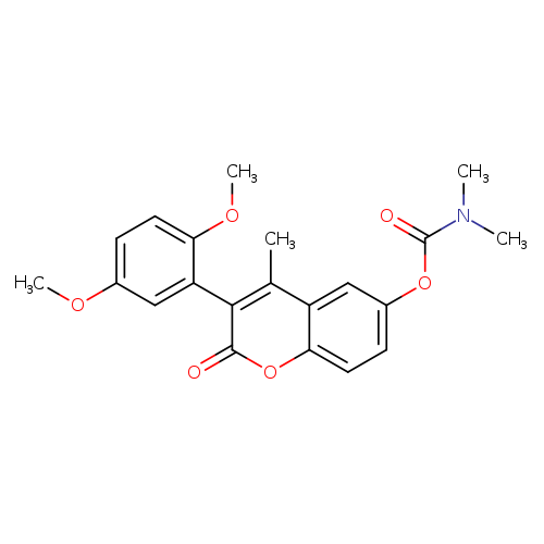 3-(2,5-dimethoxyphenyl)-4-methyl-2-oxo-2H-chromen-6-yl N,N-dimethylcarbamate