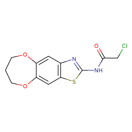 2-chloro-N-{10,14-dioxa-4-thia-6-azatricyclo[7.5.0.0,3,7]tetradeca-1(9),2,5,7-tetraen-5-yl}acetamide