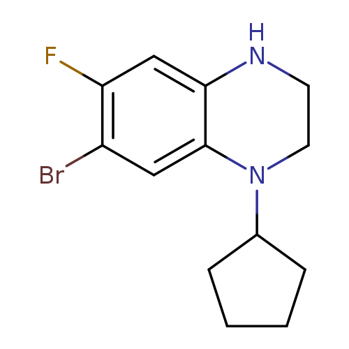 7-bromo-1-cyclopentyl-6-fluoro-1,2,3,4-tetrahydroquinoxaline