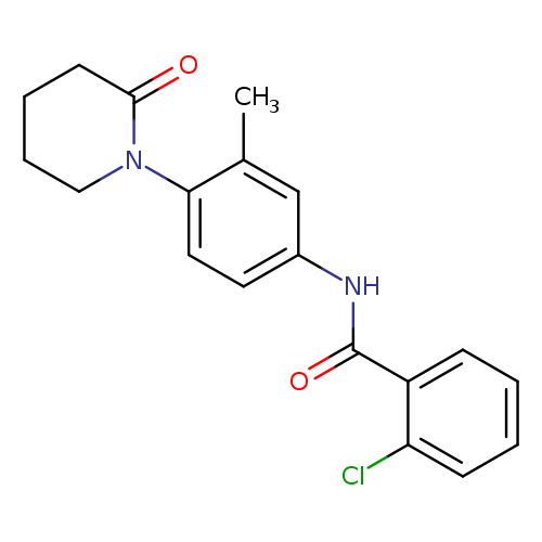 2-chloro-N-[3-methyl-4-(2-oxopiperidin-1-yl)phenyl]benzamide