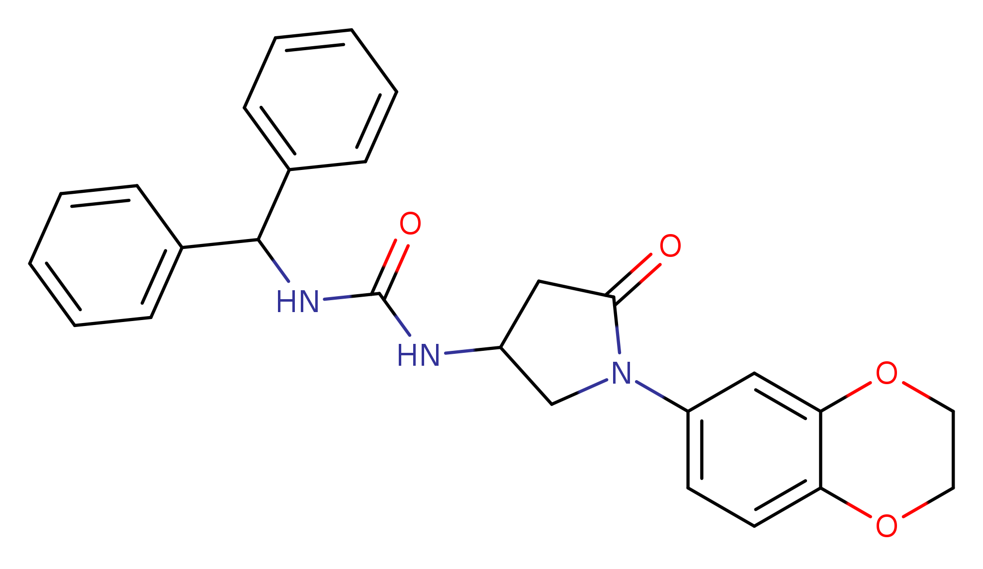 3-[1-(2,3-dihydro-1,4-benzodioxin-6-yl)-5-oxopyrrolidin-3-yl]-1-(diphenylmethyl)urea