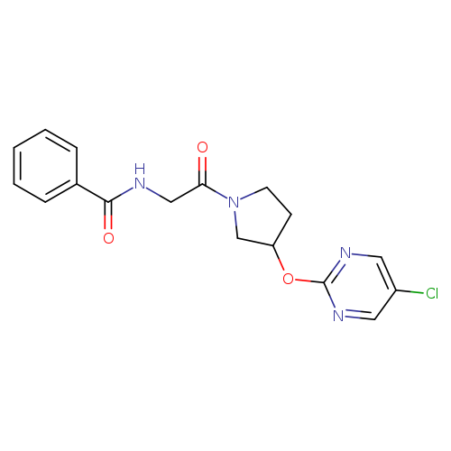 N-(2-{3-[(5-chloropyrimidin-2-yl)oxy]pyrrolidin-1-yl}-2-oxoethyl)benzamide
