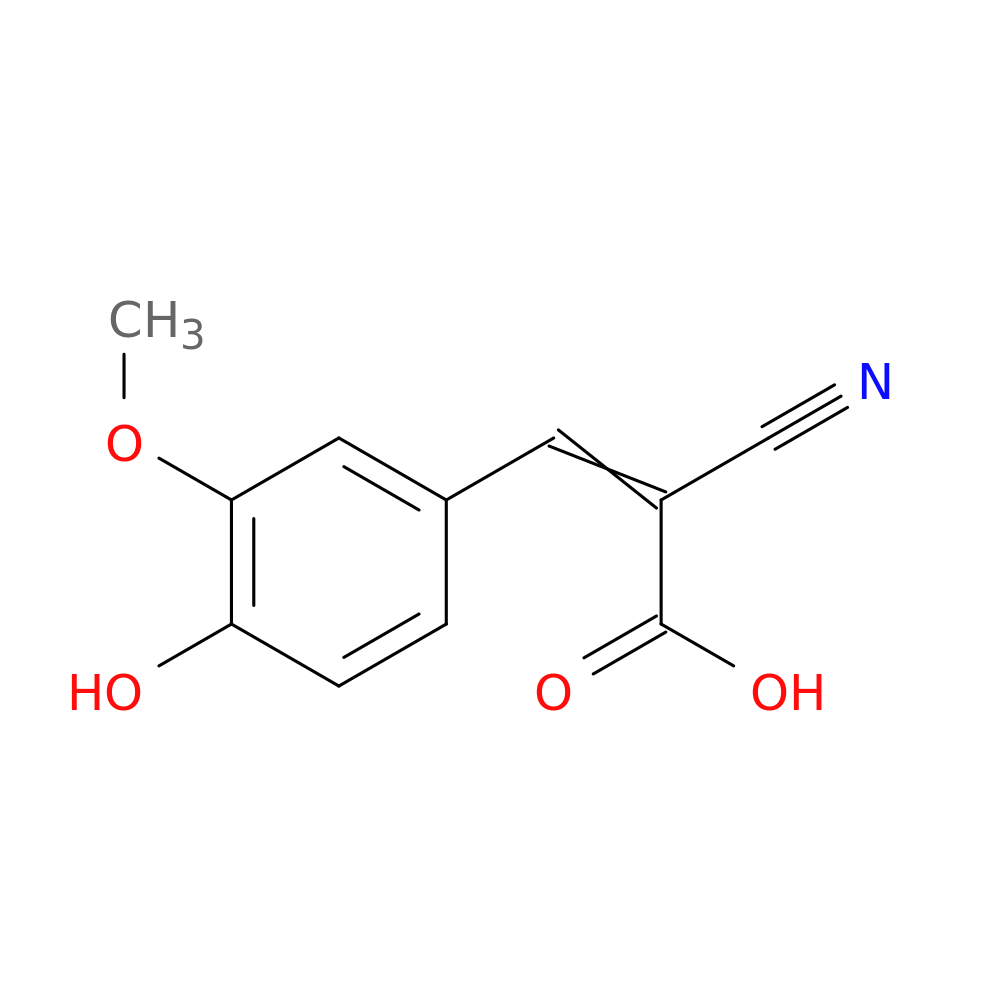 2-cyano-3-(4-hydroxy-3-methoxyphenyl)prop-2-enoic acid