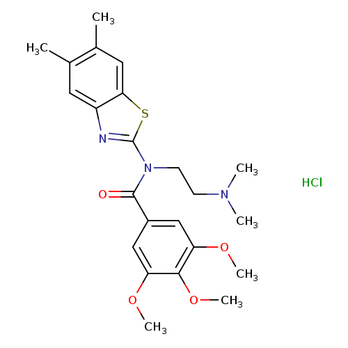 N-(5,6-dimethyl-1,3-benzothiazol-2-yl)-N-[2-(dimethylamino)ethyl]-3,4,5-trimethoxybenzamide hydrochloride