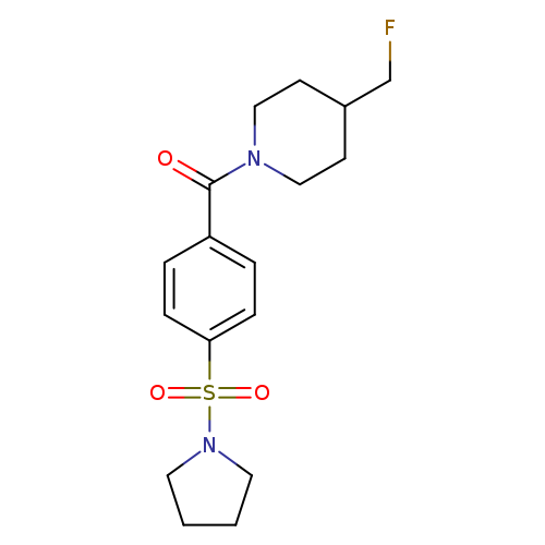 4-(fluoromethyl)-1-[4-(pyrrolidine-1-sulfonyl)benzoyl]piperidine