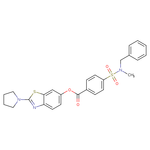2-(pyrrolidin-1-yl)-1,3-benzothiazol-6-yl 4-[benzyl(methyl)sulfamoyl]benzoate