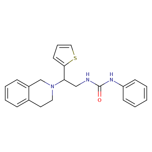 1-phenyl-3-[2-(1,2,3,4-tetrahydroisoquinolin-2-yl)-2-(thiophen-2-yl)ethyl]urea